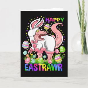 Fröhliches Ostrawr Lustiger T Rex Ostertag Dinosau Karte