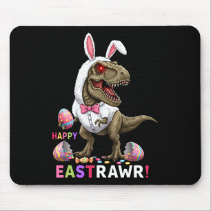 Fröhliches Ostrawr T Rex Dinosaur Osterhase Süßigk Mousepad