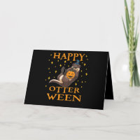 Fröhliches Otterween Süßer Seeotter Halloween-Kost