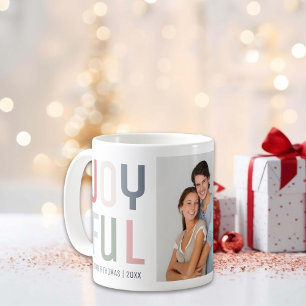 Fröhliches Paar Foto Weihnachten Kaffeetasse
