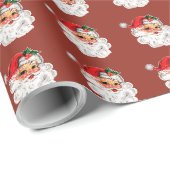 Fröhliches Papier für das Gesicht des Weihnachtsma Geschenkpapier (Rolleneckpunkt)