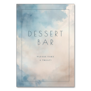 Fröhliches Pastell-Wasserfarben-Dessert-Bar-Schild Tischnummer