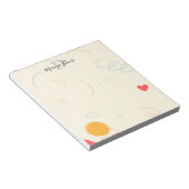 Fröhliches personalisiertes Monogramm-Notizbuch Notizblock (angewinkelt)