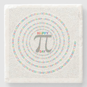 Fröhliches Pi-Tag-Plakat – Moderne Mathe-Wandkunst Steinuntersetzer