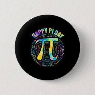 Fröhliches Pi-Tag Tie-Dye 3,14 Pi-Zahlensymbol Mat Button