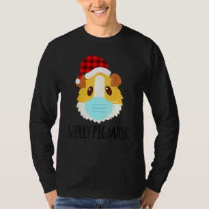 Fröhliches Pigmaske Meerschweinchen In Maske Famil T-Shirt