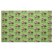 Fröhliches Pugmas Mops-Sankt-Mops-Ren-Gewebe Stoff (Fat Quarter (45,7 x 55,9 cm))