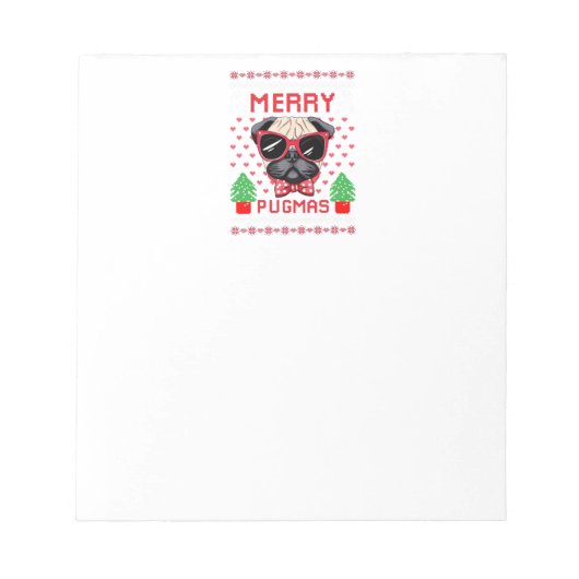Fröhliches Pugmas Notizbuch Notizblock (Vorderseite)