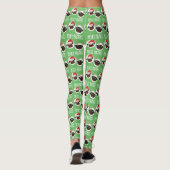 Fröhliches Pugmas Sankt und Ren-Möpse Leggings (Rückseite)