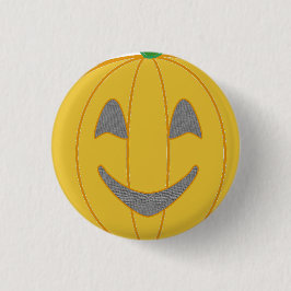 Fröhliches Pumkin Costume Design Halloween Orange Button