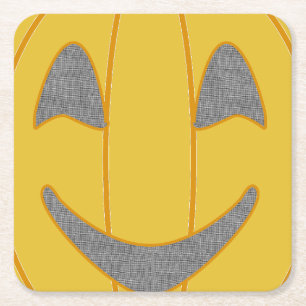 Fröhliches Pumkin Costume Design Halloween Orange Rechteckiger Pappuntersetzer