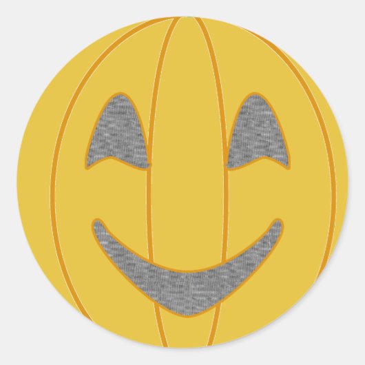 Fröhliches Pumkin Costume Design Halloween Orange Runder Aufkleber (Vorderseite)