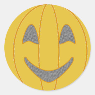 Fröhliches Pumkin Costume Design Halloween Orange Runder Aufkleber