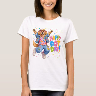 Fröhliches Punkt-Tag Golden Retriever-Shirt, Süßes T-Shirt