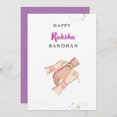 fröhliches Rakhi, Rakshabandhan, indisches Festiva Feiertagskarte (Vorne/Hinten)
