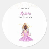 fröhliches Rakhi, Rakshabandhan, indisches Festiva Runder Aufkleber (Vorderseite)