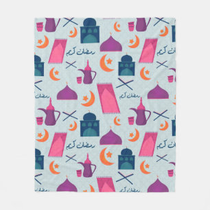 Fröhliches Ramadan-Muster Fleecedecke