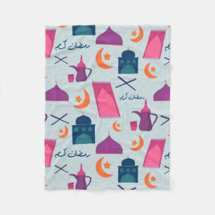Fröhliches Ramadan-Muster Fleecedecke