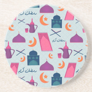 Fröhliches Ramadan-Muster Getränkeuntersetzer