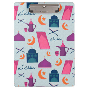 Fröhliches Ramadan-Muster Klemmbrett