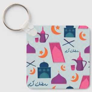 Fröhliches Ramadan-Muster Schlüsselanhänger