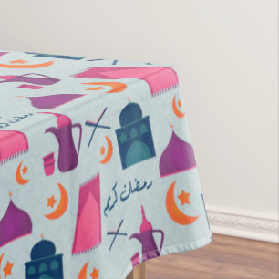 Fröhliches Ramadan-Muster Tischdecke