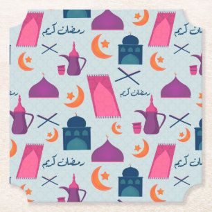 Fröhliches Ramadan-Muster Untersetzer