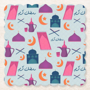 Fröhliches Ramadan-Muster Untersetzer
