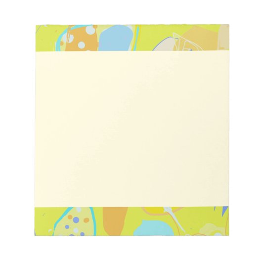 Fröhliches Randdesign Notepad Notizblock (Vorderseite)