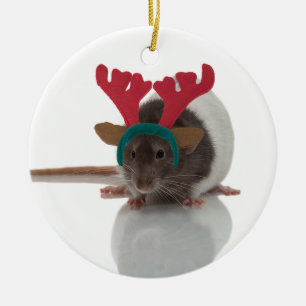 Fröhliches Ratmas Keramik Ornament