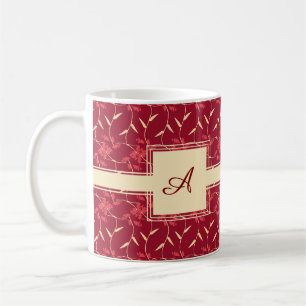 Fröhliches Regal Roter Platz Monogramm Kaffeetasse