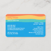 Fröhliches Regenbogen-Wellendesign Visitenkarte (Rückseite)