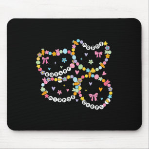 Fröhliches Retro-Freundschaftsarmband Ostern Aufer Mousepad
