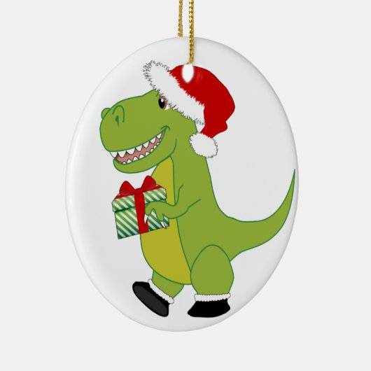 Fröhliches Rexmas T-Rex Keramikornament (Rechts)