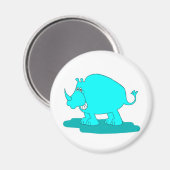 Fröhliches Rhino Magnet (Vorderseite/Rückseite)
