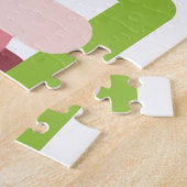 Fröhliches Rosa Puzzle (Seite)