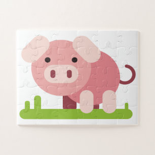 Fröhliches Rosa Puzzle