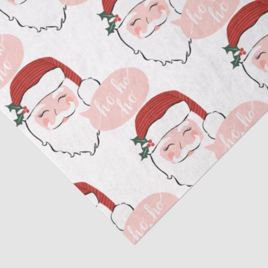 Fröhliches Rosa und Roter Weihnachtsmann | HO Seidenpapier (Ausschnitt)