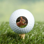 Fröhliches Rotes Eichhörnchen Golfball (Insitu T-Shirt)