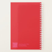 Fröhliches rotes florales Modern Planer (Rückseite)