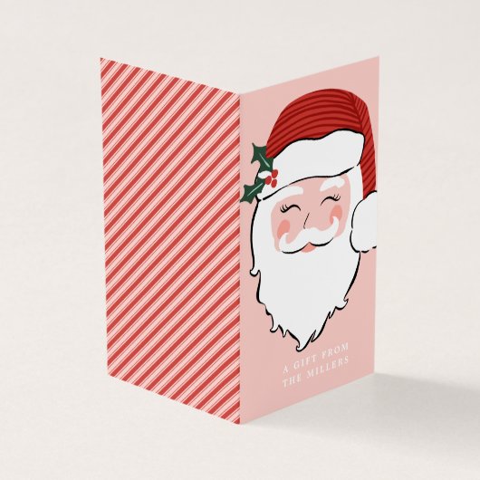 Fröhliches Santa-Gesicht Weihnachtsgeschenk-Anhäng (Vorderseite)