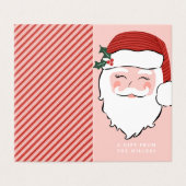 Fröhliches Santa-Gesicht Weihnachtsgeschenk-Anhäng (Außenseite Aufgefaltet)