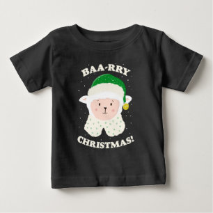 Fröhliches Schaf sagt Baa-hnachten! Baby T-shirt
