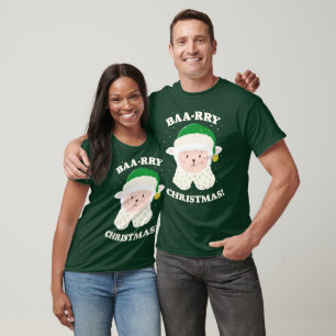 Fröhliches Schaf sagt Baa-hre Weihnachten! T-Shirt