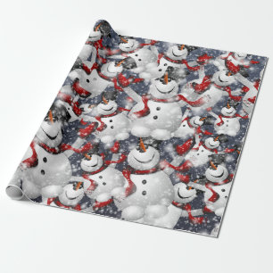 fröhliches Schnee mann-Geschenkpapier Geschenkpapier
