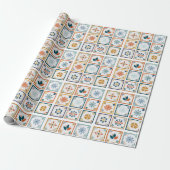 Fröhliches Schneeflocken-Feiertagsmuster-Design Geschenkpapier (Ungerollt)