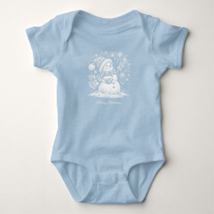 Fröhliches Schneemann-Baby-Body Baby Strampler