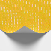 Fröhliches Schweizer Polka Dot Muster Sommergelb Geschenkpapier (Ecke)