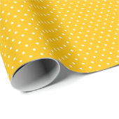 Fröhliches Schweizer Polka Dot Muster Sommergelb Geschenkpapier (Rolleneckpunkt)