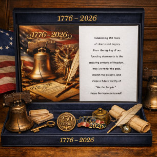 Fröhliches Semiquincentennial Amerika 250 Feiertagskarte